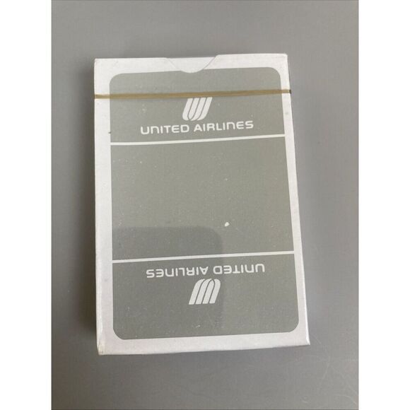 United Airlines Playing Cards Vintage Original Gray White New & Unused